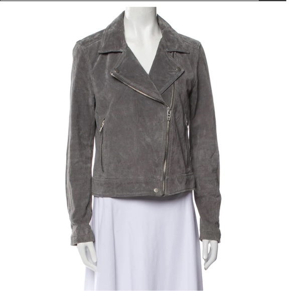 Blank NYC Jackets & Blazers - BLANKNYC grey suede moto jacket